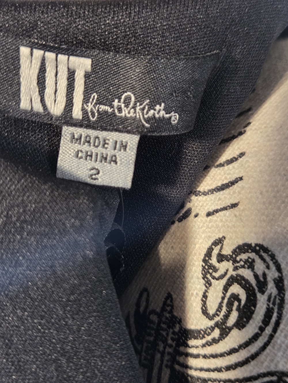 Kut from the Kloth Black Sleeveless Dress Stitched Floral Lined NWT Size 2 - Picture 9 of 9